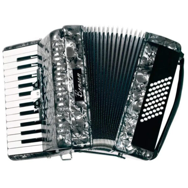 Acordeon Benson 48 Baixos BAC48-3PBK Preto Perolado