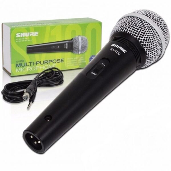 Microfone Shure Vocal SV100 p10 Com Fio